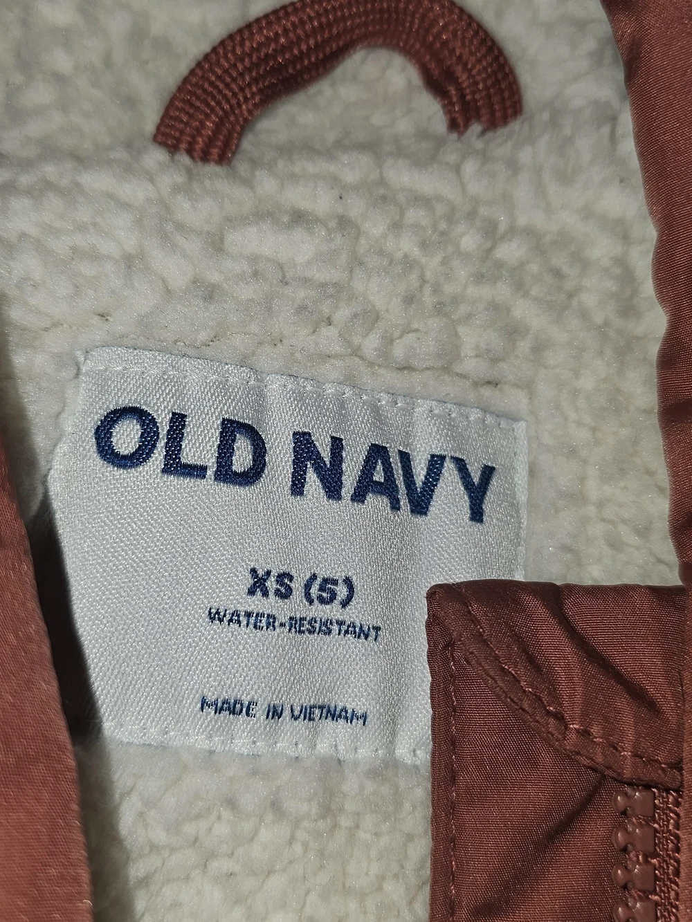 Old Navy Kids Rust Orange Hooded Puffer Jacket